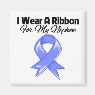 Nephew - I Wear Periwinkle Ribbon Magnet