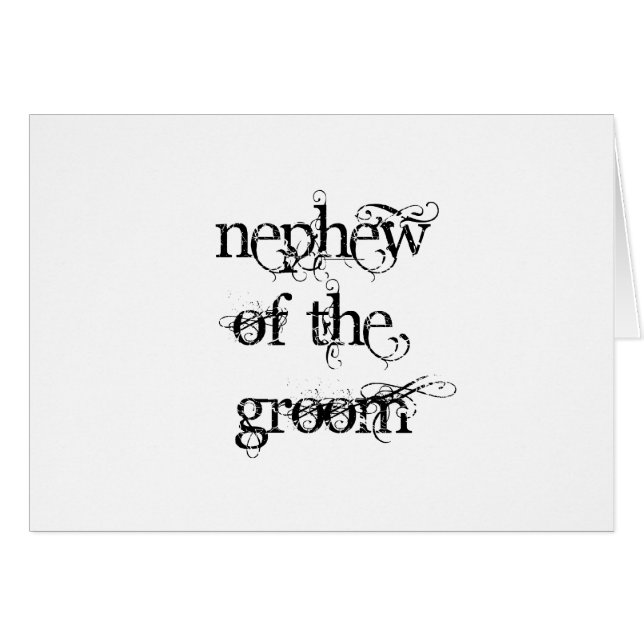 Nephew of the Groom (Front Horizontal)
