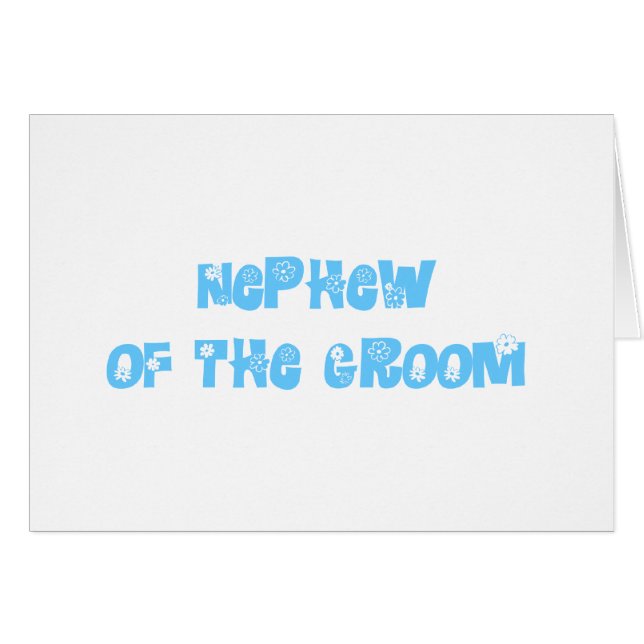 Nephew of the Groom (Front Horizontal)