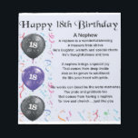 Nephew Poem  -  18th Birthday Notepad<br><div class="desc">A great gift for a nephew on his 18th birthday</div>
