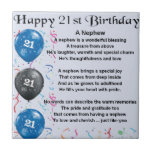Nephew Poem  -  21st Birthday Tile<br><div class="desc">A great gift for a nephew on his 21st birthday</div>