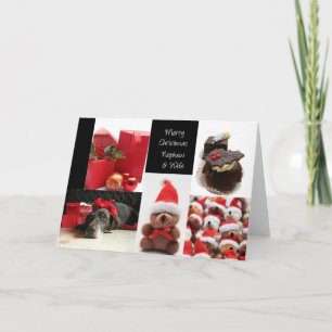 Nephew & Wife red christmas collage card
