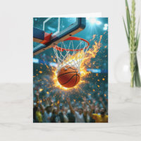 Nephew's Birthday Flaming Basketball In the Net