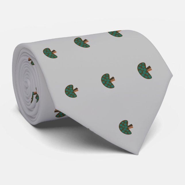 Nephrologist Artsy lll Kidney Design Gray  #6 Tie (Rolled)