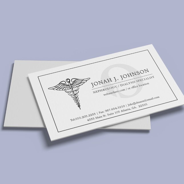 Nephrologist | Minimal Kidney Symbol Business Card (Creator Uploaded)