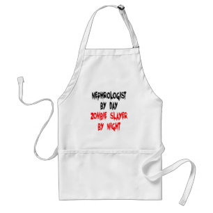 Nephrologist Zombie Slayer Joke Standard Apron