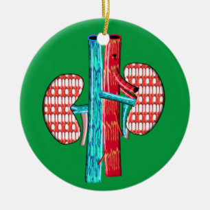 Nephrology Artsy Kidney Design Ceramic Ornament