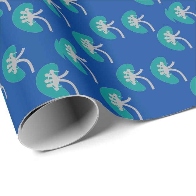 Nephrology Artsy Kidney Design  Wrapping Paper (Roll Corner)