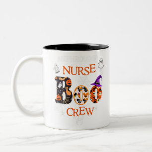 Nephrology Nurse Boo Crew Nephrology, Funny Hallow Two-Tone Coffee Mug