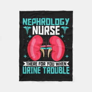 Nephrology Nurse - Funny Kidney Nursing Dialysis N Fleece Blanket