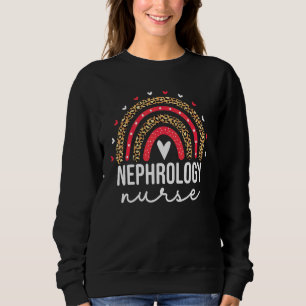 Nephrology Nurse Leopard Rainbow Dialysis Nursing Sweatshirt