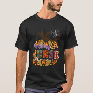 Nephrology Nurse Nursing Halloween Pumpkin Leopard T-Shirt