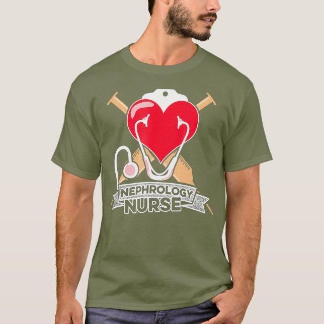 Nephrology Nurse Therapeutic Dialysis Nursing T-Shirt (Front)