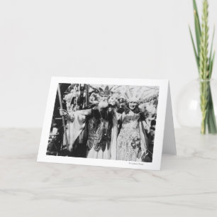 Neptune and Miss America at Carnival Photograph Card