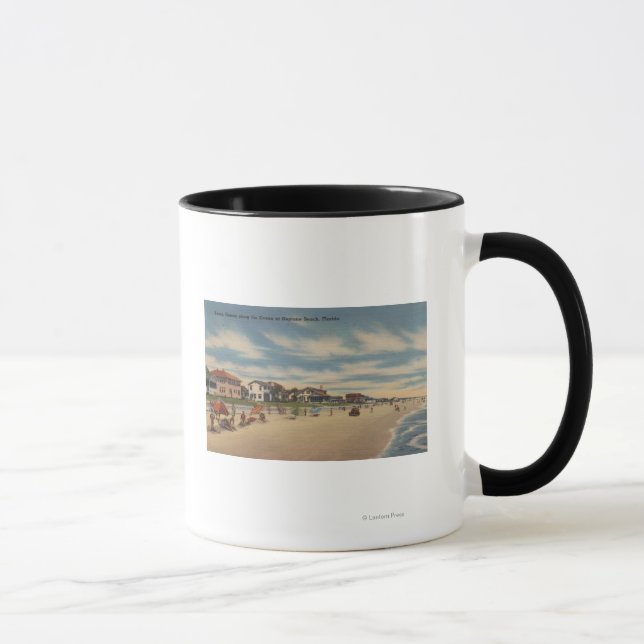 Neptune Beach, FL - View of Ocean Front Homes Mug (Right)
