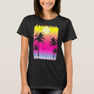 Neptune Beach Florida Fl Summer Vintage Sunset T-Shirt