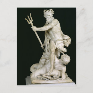 Neptune Calming the Waves, 1757 Postcard