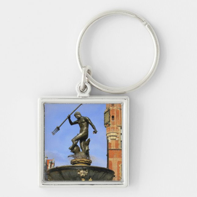 Neptune Fountain in Gdansk Key Ring (Front)
