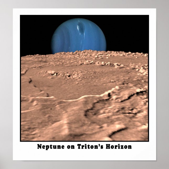 Neptune on Triton's Horizon Poster (Front)