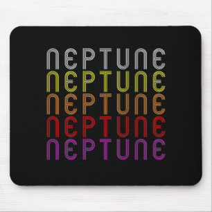 Neptune Planet Retro Vintage Astronomy T-Shirt Mouse Pad
