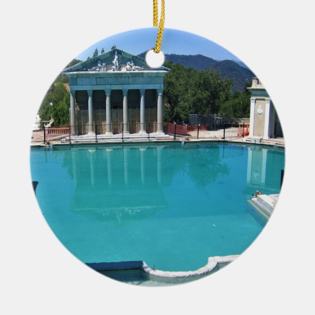 Neptune Pool at Hearst Castle, San Simeon, CA Ceramic Ornament (Front)