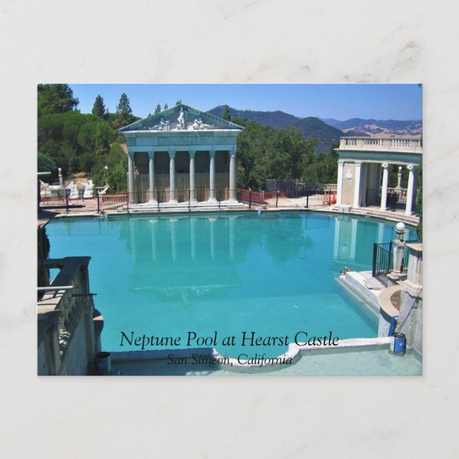 Neptune Pool at Hearst Castle, San Simeon, CA Postcard (Front)