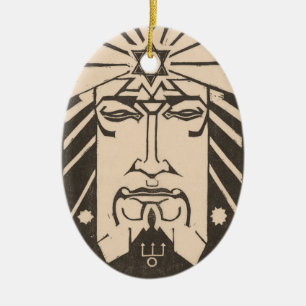 Neptune Poseidon God of Sea Greek Mythology Ceramic Ornament