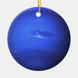 Neptune Surface Photo Blue Ceramic Tree Decoration