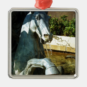 Neptune's Horse, Plaza Fountain Detail 2 Metal Ornament