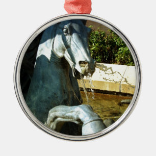 Neptune's Horse, Plaza Fountain Detail 2 Metal Tree Decoration