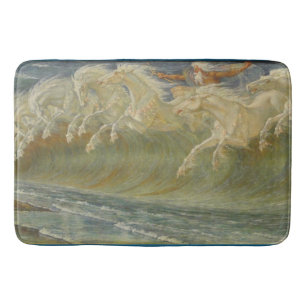 Neptune's Horses by Walter Crane Bath Mat