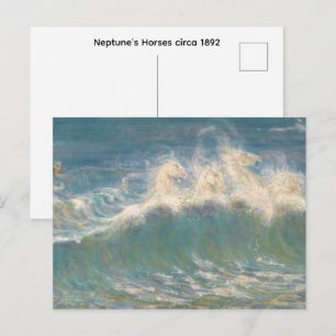 Neptune's Horses circa 1892 Postcard