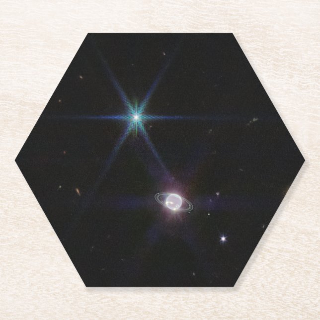 Neptunes&Moons in Infrared | NIRCam | JWST Paper Coaster (Front)