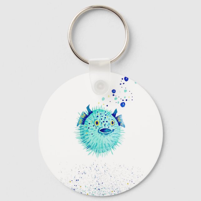Neptune's Pufferfish Key Ring (Front)