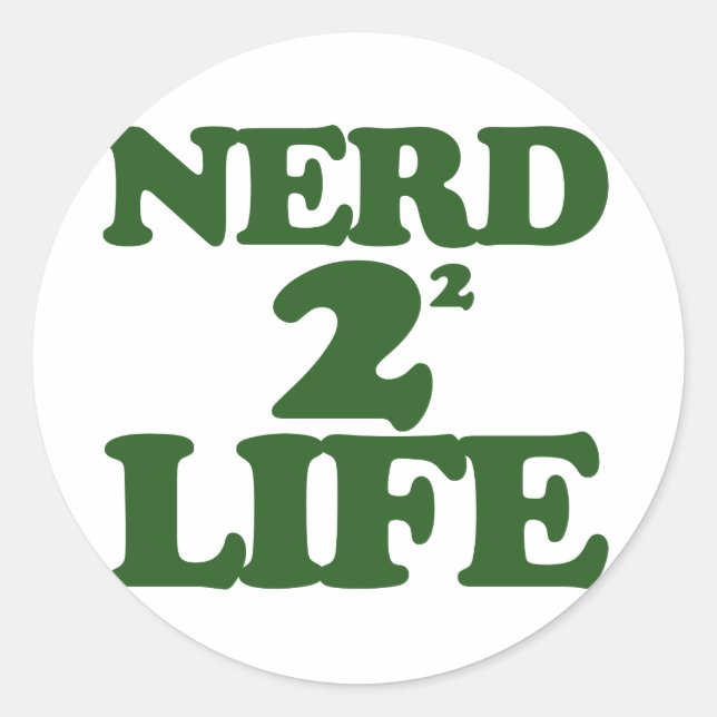 Nerd 4 Life Classic Round Sticker (Front)