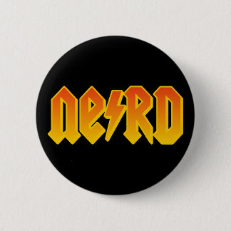 nerd 6 cm round badge