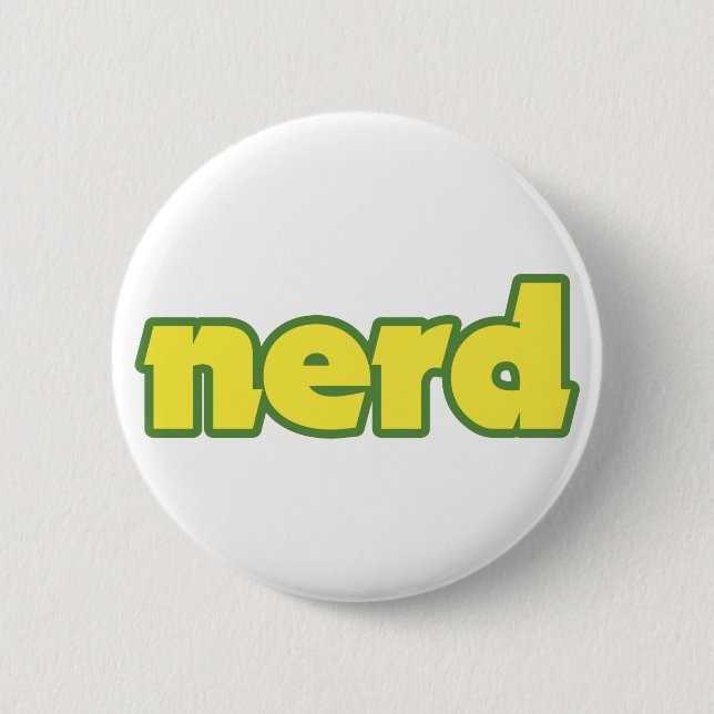 Nerd 6 Cm Round Badge (Front)