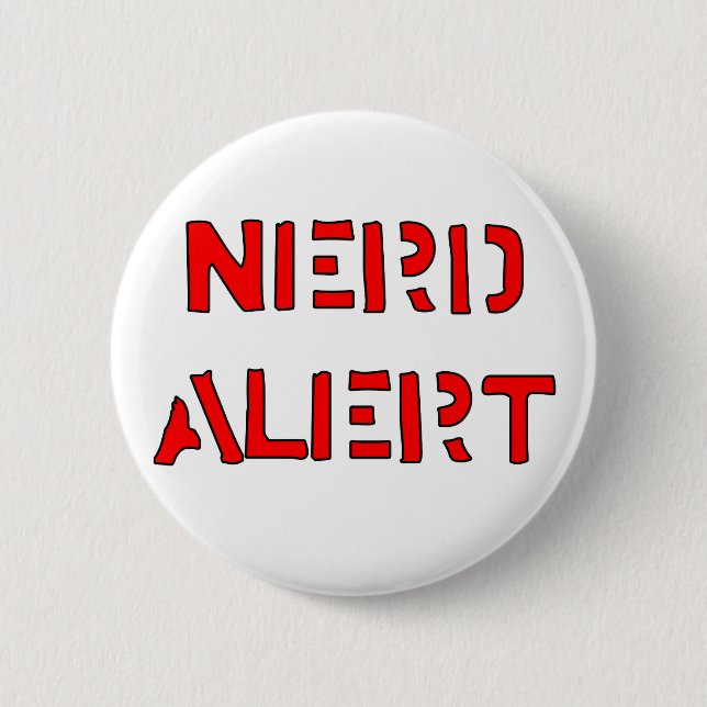 Nerd Alert 6 Cm Round Badge (Front)