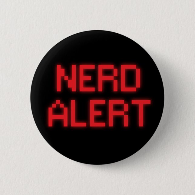 Nerd Alert 6 Cm Round Badge (Front)