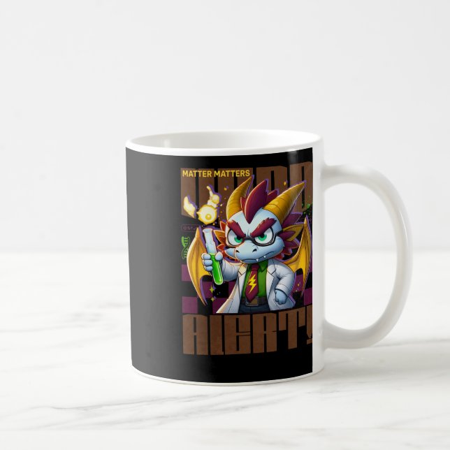 Nerd Alert - S - Angry Anime Dragon Sticker  Coffee Mug (Right)