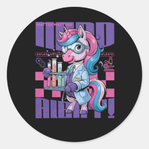 Nerd Alert - S - Cute Unicorn Scientist Sticker