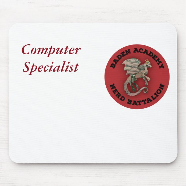 Nerd Battalion "Computer Specialist" mousepad (Front)