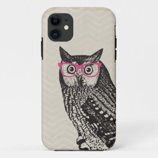 Nerd Bird Vintage Graphic Owl iPhone Case