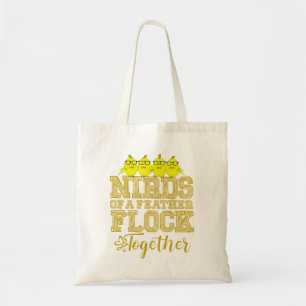 Nerd Birds Funny Nirds of a Feather Flock Together Tote Bag