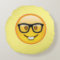 Nerd Boy Glasses Emoji Round Pillow