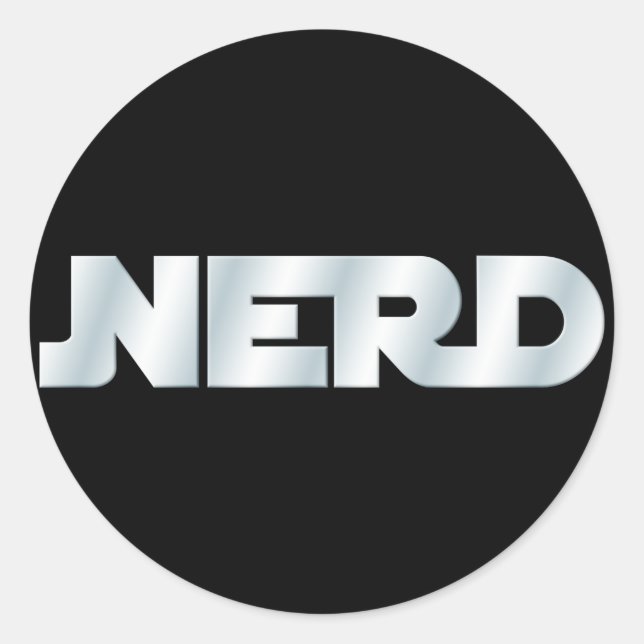 Nerd Classic Round Sticker (Front)