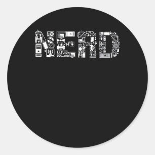 NERD CLASSIC ROUND STICKER