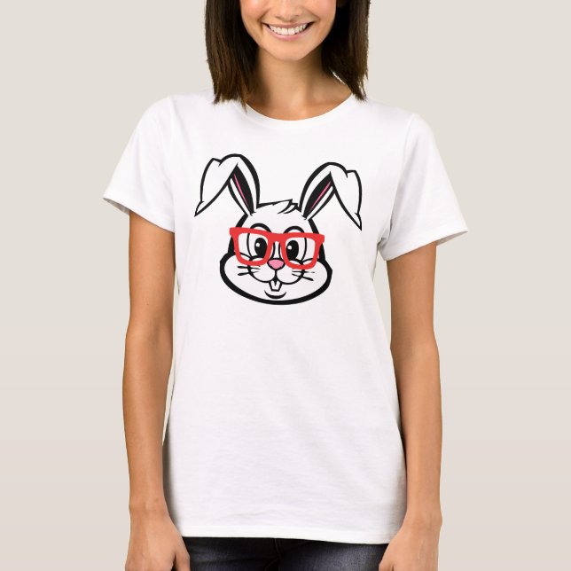 Nerd Easter Bunny T-Shirt (Front)