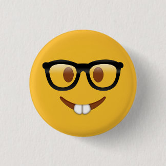 Nerd Emoji 3 Cm Round Badge