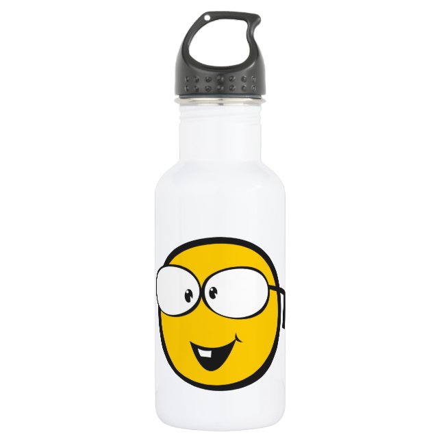 Nerd Emoji 532 Ml Water Bottle (Front)
